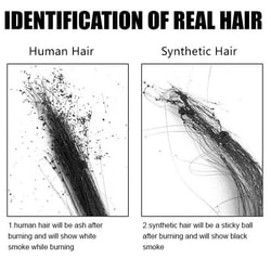 Identification of real hair