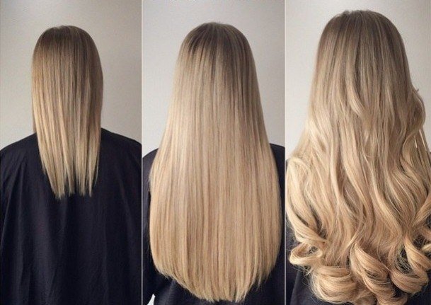 Hair Extensions Before and After